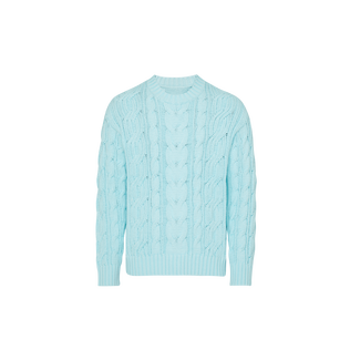 Men Cable-Knit Cotton Sweater Thalassa front view