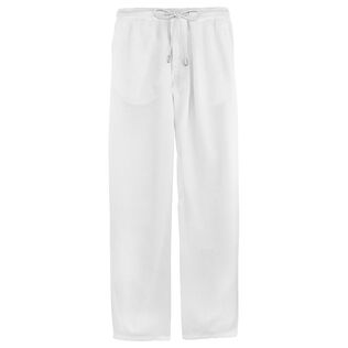 Pantalon en lin  large homme uni Blanc vue de face