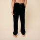 Men Others Solid - Unisex Terry Pants Solid, Black back worn view