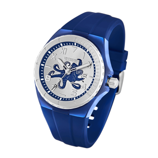 Montre bracelet silicone Octopus Bleu marine vue de dos