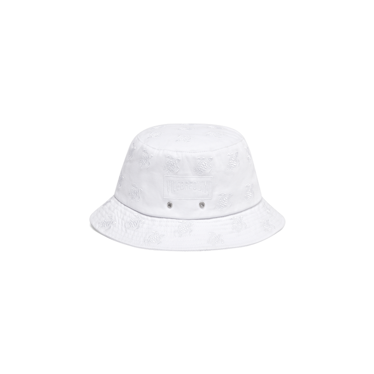 Embroidered Bucket Hat Turtles All Over - Boom - White - Size XS/S - Vilebrequin