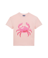 Boys Organic Cotton T-shirt Printed Crab Balloons Peony front view