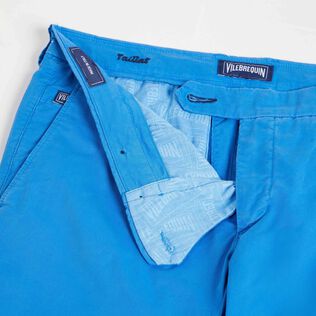 Men Cotton Chino Pants Solid Earthenware details view 2