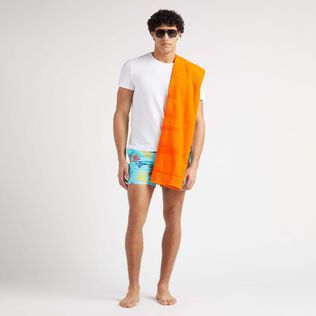 Maillot de bain homme Ronde des Tortues Tricot - Vilebrequin x Falke Bleu lazuli vue de détail 1