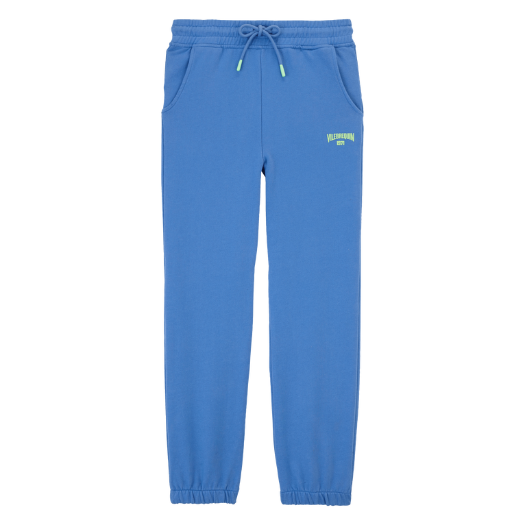 Boys Cotton Jogger Pants Solid - Pant - Gaetan - Blue - Size 8 - Vilebrequin