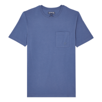 Camiseta de algodón orgánico de color liso para hombre Storm vista frontal