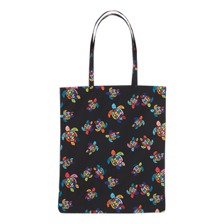 Tote bag Over the rainbow turtles Black 后视图