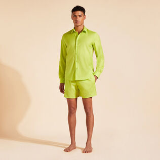 Camicia unisex in lana Super 120 Citronella dettagli vista 1