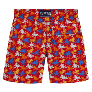Boys Swim Shorts Micro Poulpes Poppy red back view