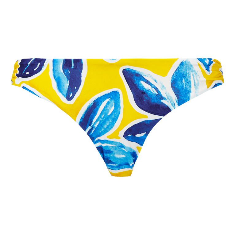 Women Bikini Bottom Midi Brief Swimsuit Raiatea - Lamitie - Yellow - Size M - Vilebrequin