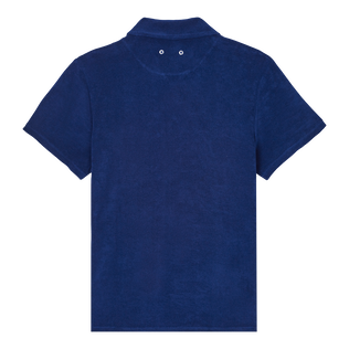 Solid Unisex-Bowling-Hemd aus Baumwolle Ink Rückansicht