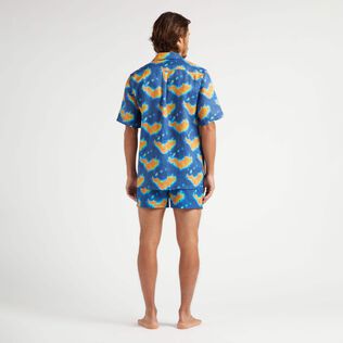 男士 Bathymétrie des Oceans St Barth 亚麻保龄球衫 Palace 背面穿戴视图