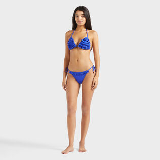 Top bikini donna a triangolo tinta unita Marrakech vista frontale indossata