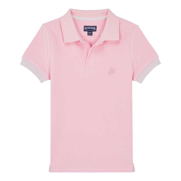 Boys Cotton Polo Solid - Pantin - Rosa - Größe 2 - Vilebrequin
