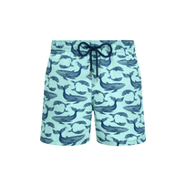 Pantaloncini mare uomo Whales Celadon vista frontale