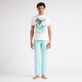 Tahiti T-Shirt aus Baumwolle für Herren Off white Vorderseite getragene Ansicht
