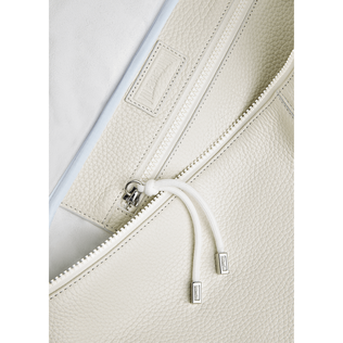 Medium Leather Belt Bag Blanco detalles vista 2