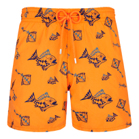Men Swim Trunks Embroidered Vatel - Limited Edition Carrot front view