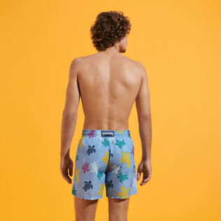 Men Swim Shorts Ronde des Tortues Multicolores Divine back worn view
