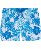 Short de bain fille Tahiti Flowers Blanc vue de face