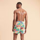 Men Swim Trunks Fonds Marins Multicolores White back worn view
