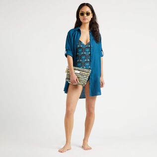 女士亚麻衬衫连衣裙——Vilebrequin x Abu Dhabi Goa 细节视图1