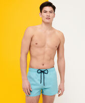 Men Swimwear Short and Fitted Stretch Solid Pondichery front worn view