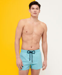 Men Others Solid - Men Swim Trunks Short and Fitted Stretch Solid, Pondichery front worn view