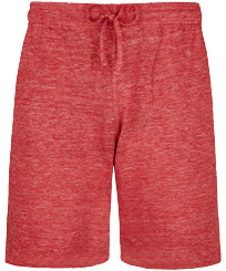 Solid Unisex-Bermudashorts aus Leinenjersey  Vorderansicht