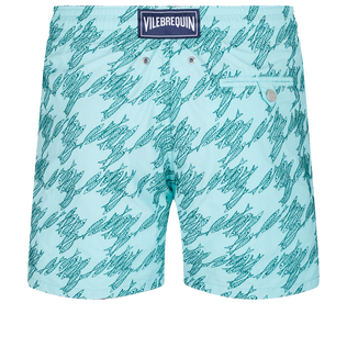 Men Embroidered Swim Shorts Fish Foot - Limited Edition Lagoon back view