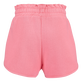 Pantalón corto de color liso de algodón para niña Caramelo vista trasera