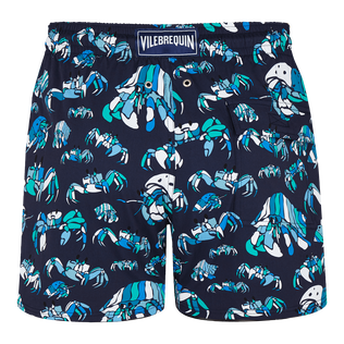 Maillot de bain court stretch homme Hermit Crabs Bleu marine vue de dos