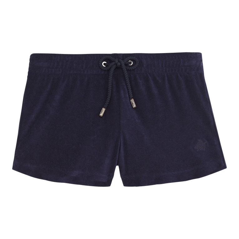 Women Terry Shorts Solid - Fiora - Blue