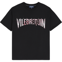 Men T-Shirt Bandana Logo Printed - Vilebrequin x BAPE® BLACK Black front view