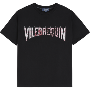 Men T-Shirt Bandana Logo Printed - Vilebrequin x BAPE® BLACK Black front view
