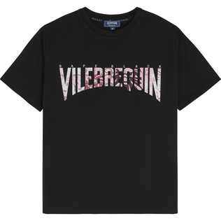 T-shirt uomo con logo stampato Bandana - Vilebrequin x BAPE® BLACK Nero vista frontale