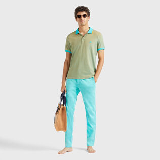 Men Organic Cotton Polo Shirt Solid Vitamin details view 1