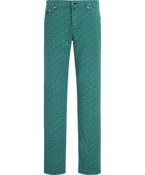 Micro Ronde des Tortues Light Gabardin 5 pockets pants Emerald front view