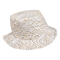 Women Bucket Hat Dentelles White front view