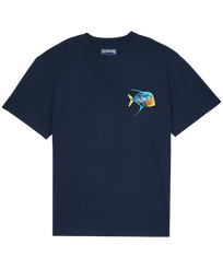 Hombre Autros Estampado - Men Organic Cotton T-shirt Piranhas, Azul marino vista frontal