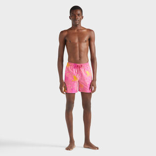 Maillot de bain homme brodé Octopussy - Édition Limitée Bougainvillier vue portée de face