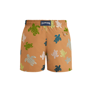 Tortues Multicolore Badeshorts mit Stickerei für Herren – Limitierte Serie Mocha Rückansicht