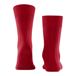 Men Socks Ronde des Tortues - Vilebrequin x Falke Red back worn view