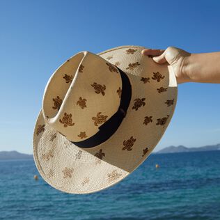 Strohhut für Damen - Vilebrequin x Borsalino Sand Details Ansicht 1