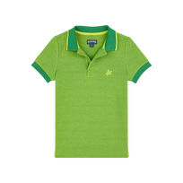 男童纯色棉质变色 Polo 衫 Chive 正面图