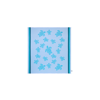 Toalla grande con estampado Ronde des Tortues Flax flower vista frontal
