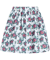 Girls Skirt Provencal Turtle White front view