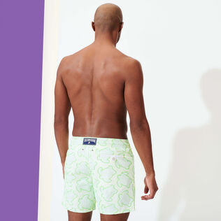 Men Swim Trunks Embroidered 2017 Tortues Hypnotiques - Limited Edition Lemongrass back worn view