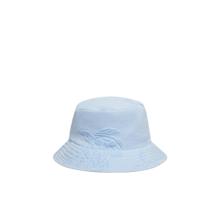 Unisex Terry Bucket Hat Flax flower back view