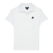 Boys Tencel Polo French History White front view